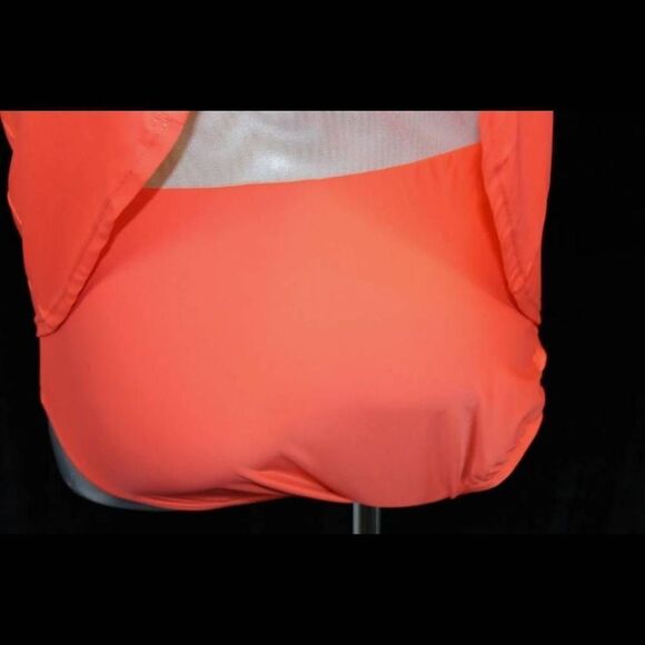 ROAMAN'S ORANGE/WHITE RETRO CLASSIC SWIMSUIT SWIM DRESS WOMENS SIZE 14W - Picture 8 of 8